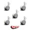 Service Caster 2 Inch MRI Safe Casters, 7/16 Grip Ring Stem, Set of 5, 5PK SCC-GR02S50-TPR-GRY-71678-MRI-5 - alternate 4